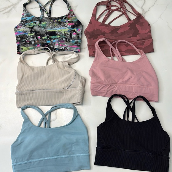 Lot of  6 - Lululemon energy bra long line size 6 - Picture 1 of 14